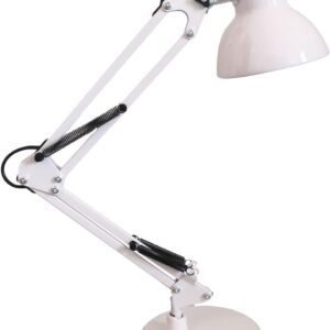 LUMINÁRIA DE MESA ARTICULÁVEL, COM BASE, 30W, IP20, E27, BRANCO