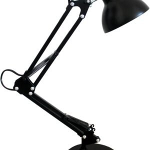 LUMINÁRIA DE MESA ARTICULÁVEL, COM BASE, 30W, IP20, E27, PRETO