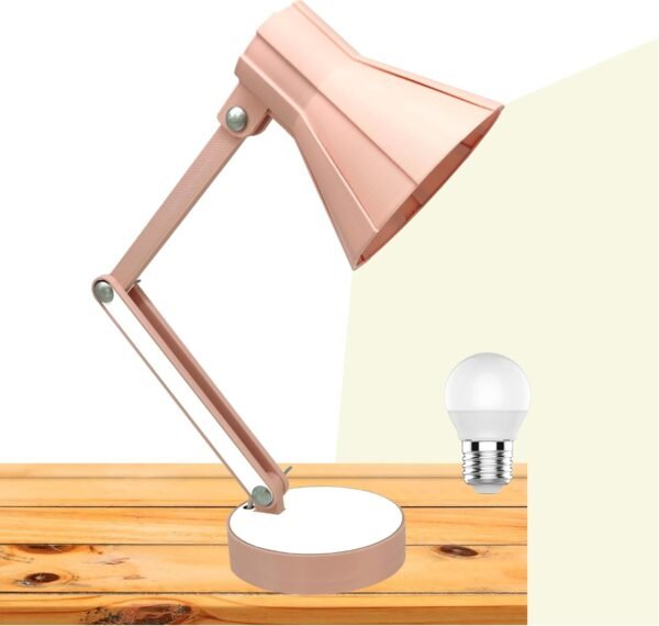 Luminária Abajur Articulada De Mesa Sala Quarto - Abajur Tipo Pixar Com Base (Salmao)