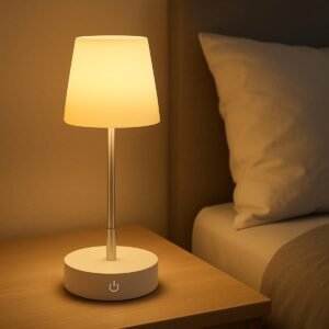 Luminária Abajur de Mesa LED Ajustável com Carregamento USB – Iluminação Inteligente e Funcional para Seu Espaço