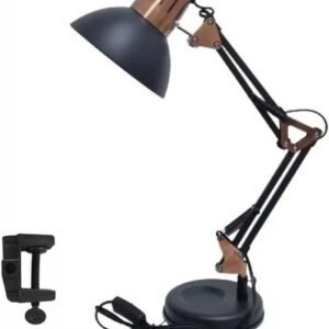 Luminária Articulável Mesa E Bancada Multiuso Sofisticada (Preto)