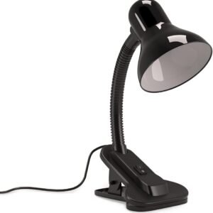 Luminária De Mesa Articulada Viking Clip Estudo Escritório Cor: Preto