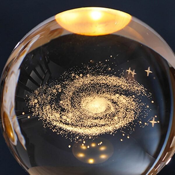 Luminária de Mesa LED Bola de Cristal 3D Space Brilhante (Via Láctea) - Imagem 2
