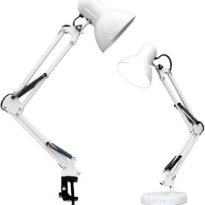 Luminaria pixar Mesa Articulada Escritorio regulavel Leitura Base metal Articulavel Branca