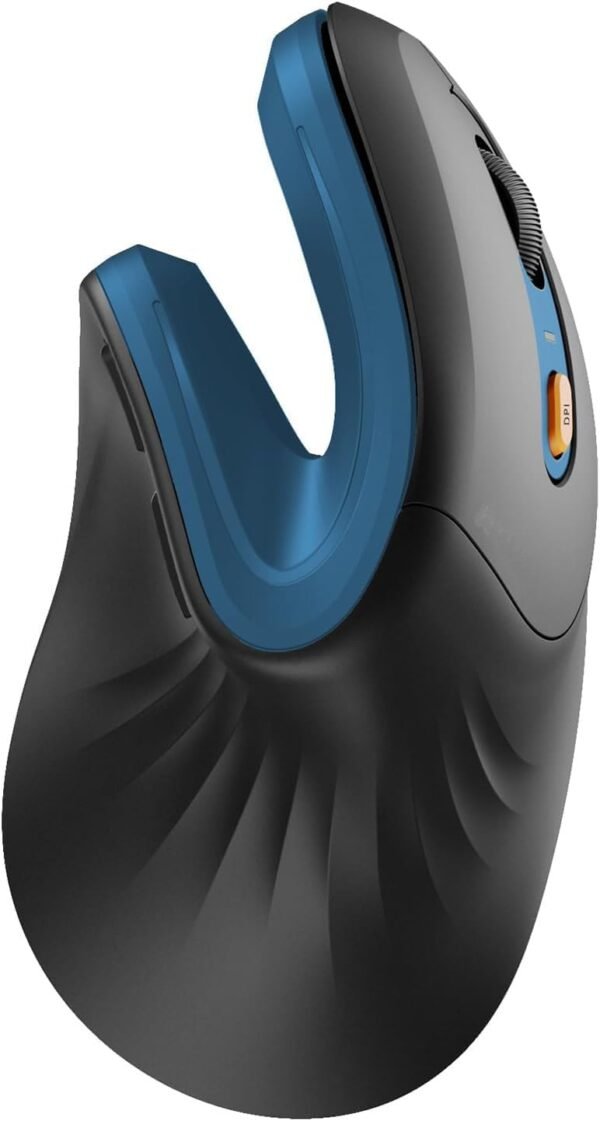 LuolaProject Mouse ergonômico, mouse vertical sem fio de 2,4 g, mouse Ergo com clique mudo, mouse recarregável USB-C para Windows, Mac OS, PC/notebook/laptop (sem fio de 2,4 GHz)