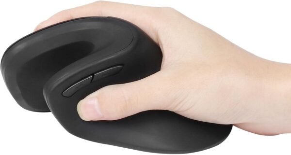 LuolaProject Mouse ergonômico, mouse vertical sem fio de 2,4 g, mouse Ergo com clique mudo, mouse recarregável USB-C para Windows, Mac OS, PC/notebook/laptop (sem fio de 2,4 GHz) - Imagem 2