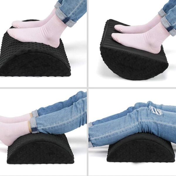 Mabor Descanso para os pés sob a mesa, descanso ergonômico para os pés de mesa antiderrapante, apoio para os pés de espuma viscoelástica para sofás, alivia a dor nas costas e nas pernas, - Imagem 2