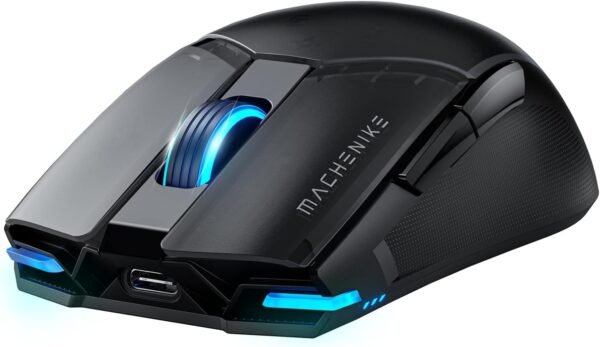 Machenike Mouse de Jogo Sem Fio com Iluminação RGB, Sensor Óptico de 26.000 DPI, Receptor USB 2.4G, Botões Programáveis, Bateria de Longa Duração, Design Ergonômico para Laptop, PC, Mac