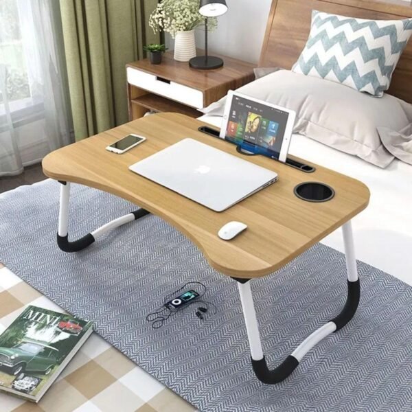 Mesa Dobrável para Notebook PREMIUM – Portátil, Leve e Resistente, Ideal para Cama e Sofá, com Pés Antiderrapantes – Perfeita para Home Office e Estudos (MARROM) NEXUS MARKET