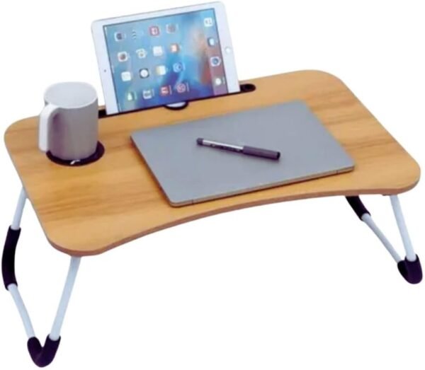 Mesa Dobrável para Notebook PREMIUM – Portátil, Leve e Resistente, Ideal para Cama e Sofá, com Pés Antiderrapantes – Perfeita para Home Office e Estudos (MARROM) NEXUS MARKET - Imagem 2