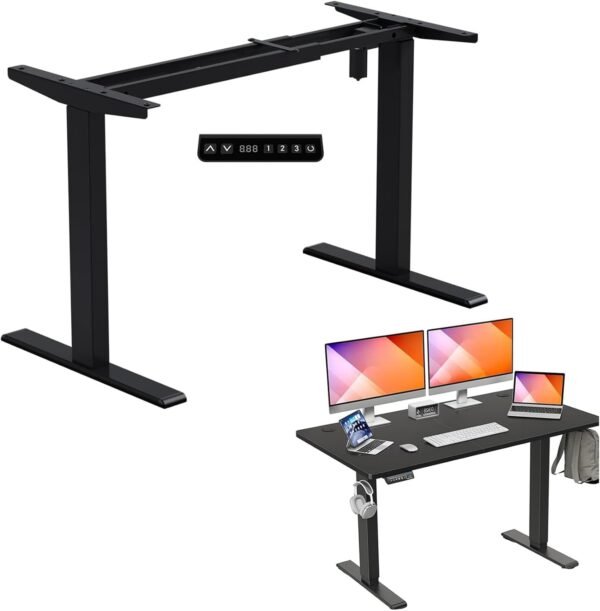 Mesa Eletrica Ajustavel, Estrutura de Mesa Elétrica em pé Mesa Gamer,Bivolt Estrutura de para Sentar e Levantar Até 1,2M