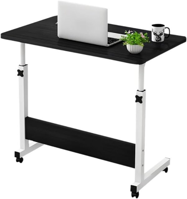 Mesa Mesinha Notebook Com Altura Regulavel e Rodinhas Tablet Cama Sofá Ajustavel(preto)