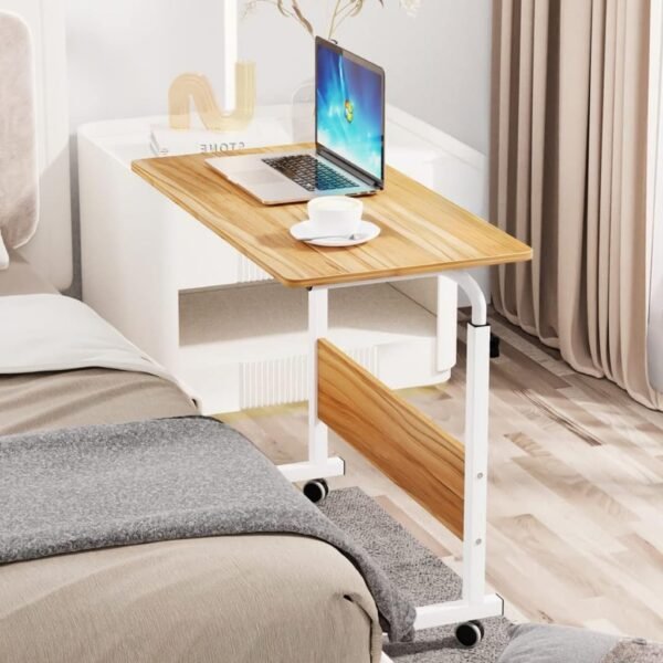 Mesa Mesinha Notebook Com Altura Regulavel e Rodinhas Tablet Cama Sofá Ajustavel(preto) - Imagem 2