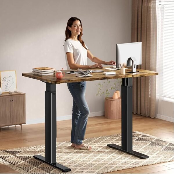 Mesa Regulagem Altura, Mesa Eletrica Ajustavel, Sem área de Trabalho, 47.5*(96~130)*(69~115) cm - Imagem 2