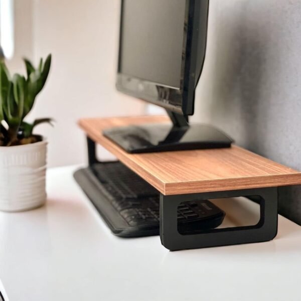 Mesa Stand Desk Suporte elevado para Monitor Freijó 65Cm