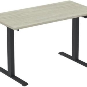 Mesa com Regulagem de Altura Elétrica Escrivaninha 150cm Mee1500p25 Nogueira Casablanca/Preto