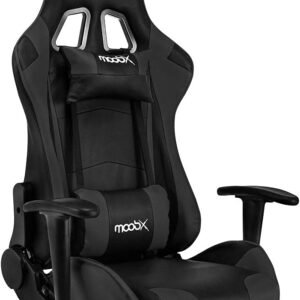 Moob Cadeira Gamer Reclinável GT Racer Com Almofadas para Lombar e Pescoço Preto