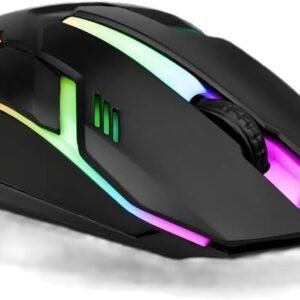 Mouse Gamer Glow RGB USB LED V02 com Fio Design Ergonômico Iluminação RGB