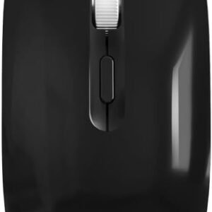 Mouse Sem Fio C3Tech M-W80BK Preto bateria Recarregável, Ergonomico, Ambidestro, Botão Scroll Metálico, 1600 DPI, Silencioso, Compatível com Windows, Linux, MacOS