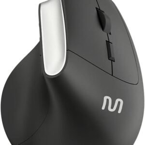 Mouse Sem Fio Ergonomico Vertical Clique Silencioso 1600dpi Preto Multi (Multilaser) - MO384