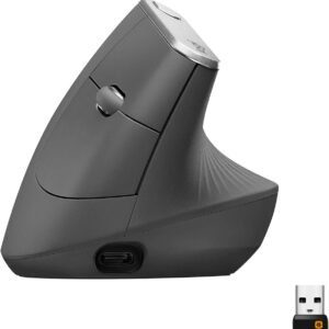 Mouse sem fio Logitech MX Vertical com Design Ergonômico para Redução de Tensão Muscular, Conexão USB Unifying ou Bluetooth com Easy-Switch para até 3 dispositivos e Bateria Recarregável