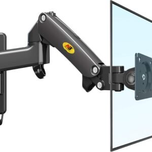 NB North Bayou Suporte de parede para monitor de TV giratório articulado de movimento total para monitores de 17 a 35 polegadas (capacidade de carga de 6,6 a 12 kg) Extensão dupla F150