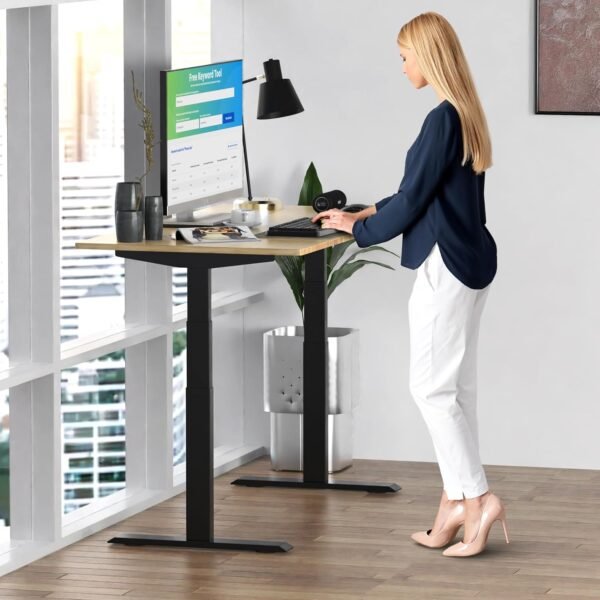 Pernas de mesa em pé, moldura de mesa ajustável com motor duplo com memória, base elétrica, altura da base, pernas de mesa elétrica - Imagem 2