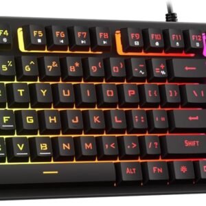 Redragon Teclado para jogos de LED Rainbow K521, teclado mecânico com 104 teclas com fio e teclas multimídia, retroiluminado com um toque, anti-fantasma, compatível com PC, Mac, PS4/5, Xbox