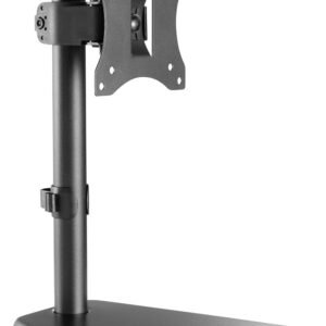 SUPORTE PARA MONITOR - ES-10 - EM AÇO PARA 1 MONITOR - ATÉ 27" - FIXO - COM BASE TRIANGULAR - PRETO - EVOLUT