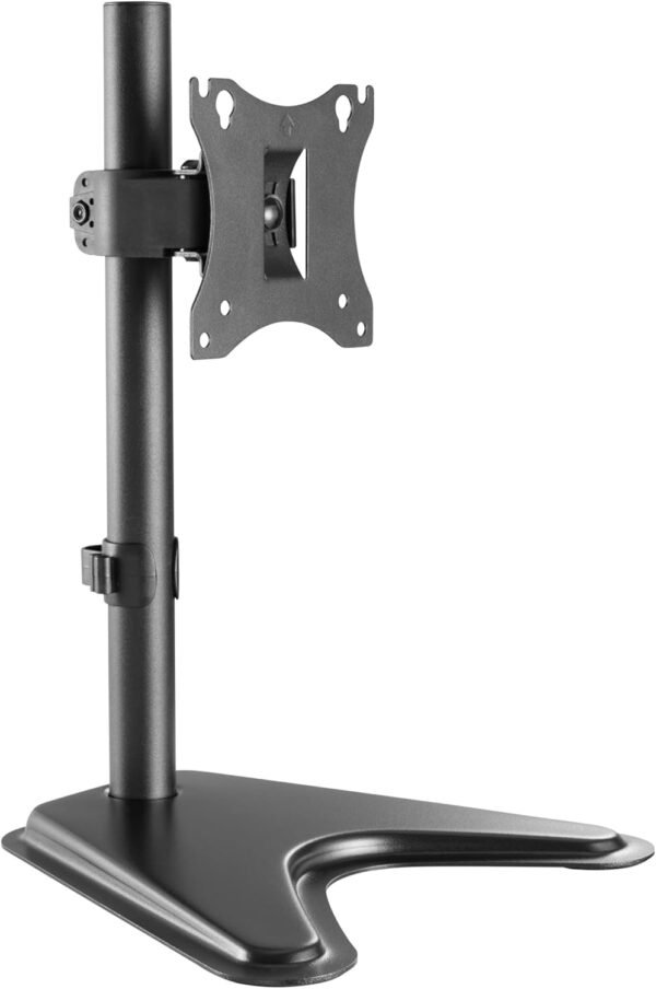 SUPORTE PARA MONITOR - ES-10 - EM AÇO PARA 1 MONITOR - ATÉ 27" - FIXO - COM BASE TRIANGULAR - PRETO - EVOLUT