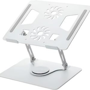 Suporte Ajustável e Articulado para Laptop, Tablet e iMac com Rotação de 360 Graus e Design Ergonômico, Compatível com Macbook Pro, MacBook Air, Dell e Outros, Metal. Suporta Livros e Bíblias.