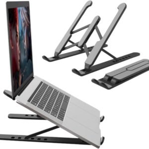 Suporte Notebook Ajustável Base Tablet Netbook Ergonômico Dobrável Regulável Leve Apoio Universal TAMO (PRETO)