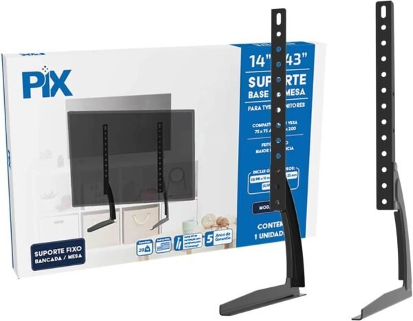 Suporte Para TV/Monitor Para Mesa 14" a 43" Pix