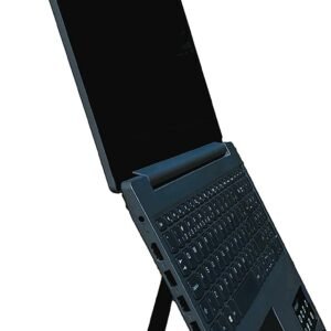 Suporte Splin para Notebook Laptop Universal de Mesa Modelo Soft Touch 180º ultra abertura alta elevação (Preto)