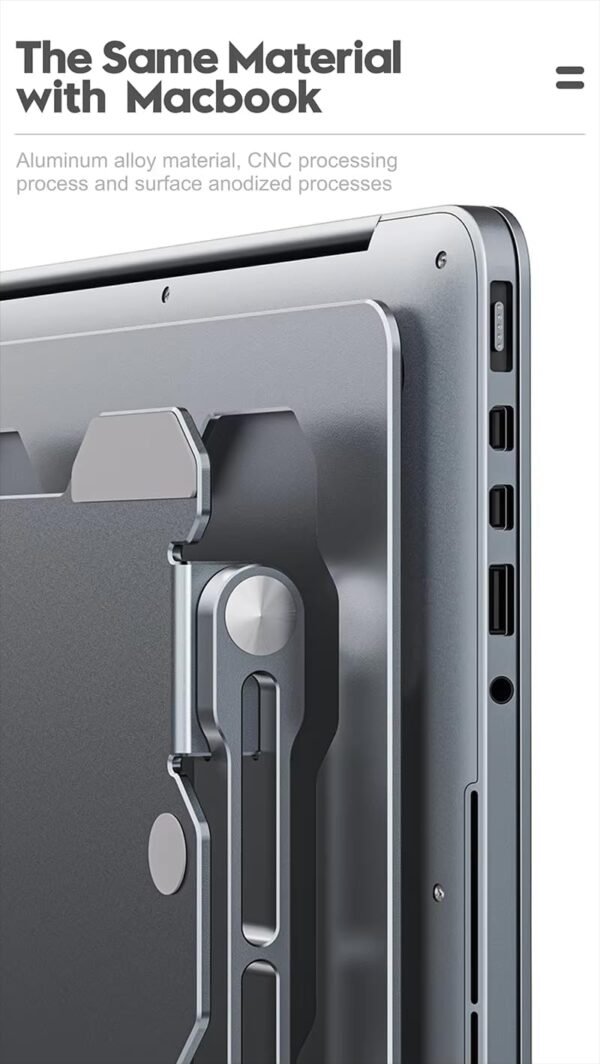 Suporte para Notebook e Tablet com Base Giratória 360° Dobrável e Ajustável,Apoio Notebook,Base de Apoio para Laptop Ergonomico Compatível com MacBook Air/Pro, Lenovo,Dell - Imagem 2