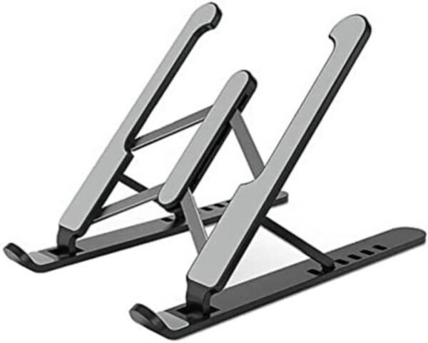 Suporte para Notebook ou Tablet Ajustável, Base Ergonômica para Mesa, Dobrável, Home Office