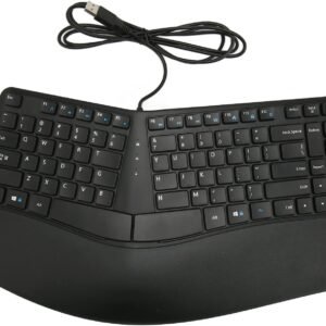 Teclado Ergonômico, Teclado Dividido Com Fio de 87 Teclas Com Descanso de Pulso para Túnel do Carpo, Teclado USB de Digitação Natural Confortável Com Atalhos para Computador, PC