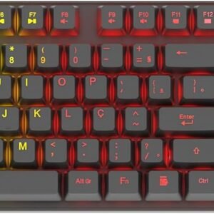 Teclado Gamer RGB Precison Semi Mecânico Antighosting Multimídia Layout ABNT2 Usb para PC Notebook Consoles - Precision Ozzix