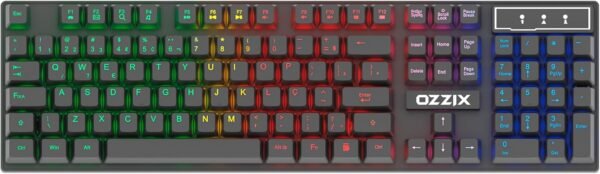 Teclado Gamer RGB Precison Semi Mecânico Antighosting Multimídia Layout ABNT2 Usb para PC Notebook Consoles - Precision Ozzix