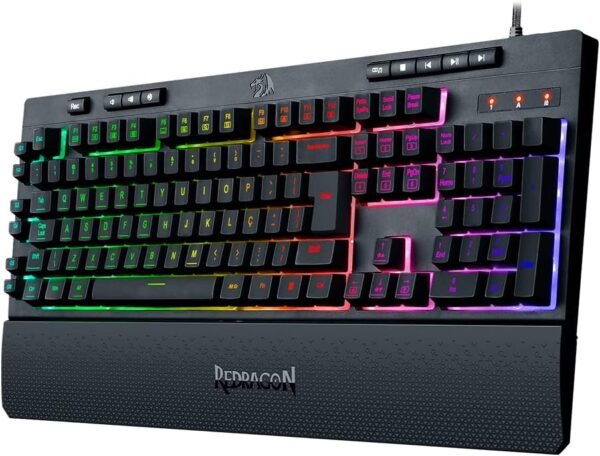 Teclado Gamer Redragon Shiva, c/Cabo 1,80m, RGB, USB2.0, ABNT2, Preto - K512RGB