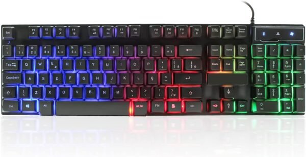 Teclado Gamer Semi Mecânico Multimídia Led Rgb Qwerty Antighosting Usb para Pc Notebook Xbox Series X S Ps4 Ps5 - Imagem 2