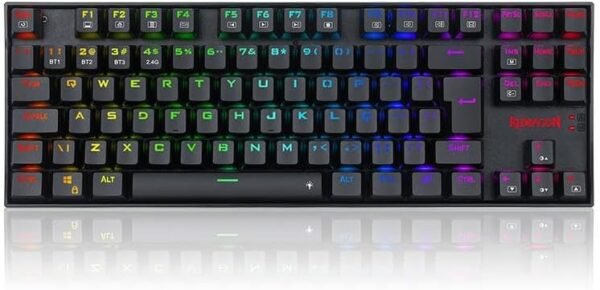 Teclado Mecânico Gamer Redragon Kumara Pro RGB Switch Marrom Preto - K552RGB-BRS-B