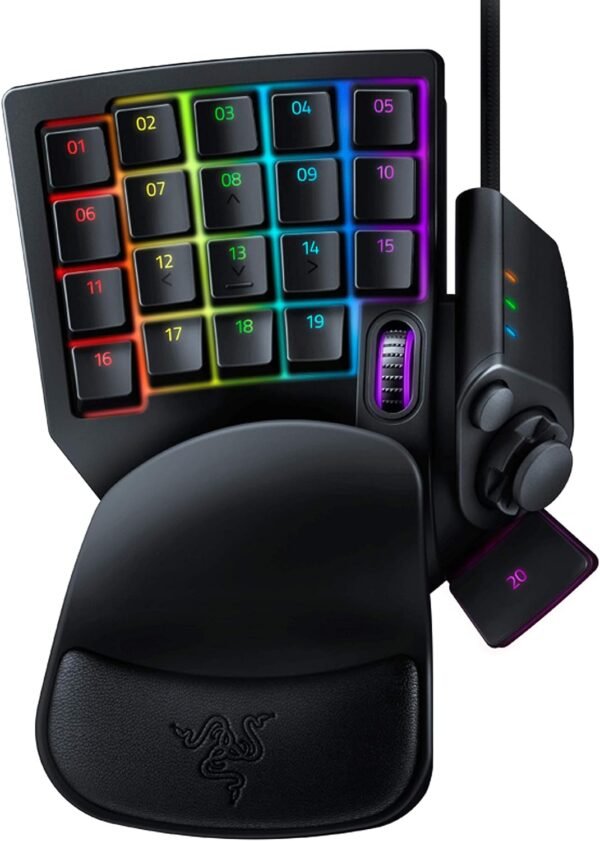 Teclado para jogos Tartarus v2: Teclas de membrana mecânica Razer | Iluminação Chroma RGB personalizável, Preto clássico
