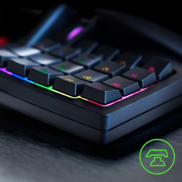 Teclado para jogos Tartarus v2: Teclas de membrana mecânica Razer | Iluminação Chroma RGB personalizável, Preto clássico - Imagem 2