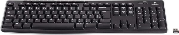 Teclado sem fio Logitech K270 com 8 Teclas Multimídia, Conexão USB, Pilhas Inclusas e Layout ABNT2 - Compatível com PC e Notebook. - Imagem 2