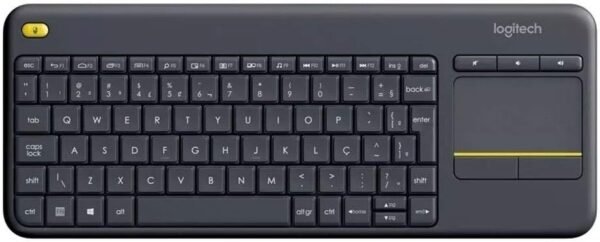 Teclado sem fio Logitech K400 Plus TV com Controle Easy Media e Touchpad Integrado, Conexão USB Unifying e Layout ABNT2 - Imagem 2