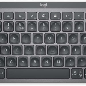 Teclado sem fio Logitech MX Keys Mini com Iluminação Inteligente, Conexão USB ou Bluetooth Easy-Switch para até 3 dispositivos e Bateria Recarregável - Grafite