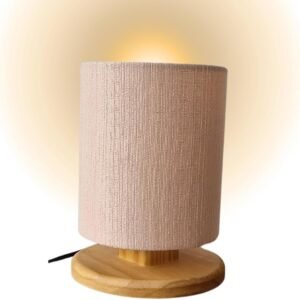 abajur luminaria cabeceira decorativo minimalista para quarto sala escritorio cupula creme