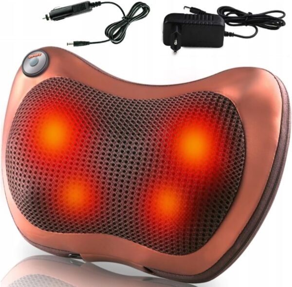 Almofada Massageadora Shiatsu Massagem Relaxamento Alivia Dores Costas Lombar Ombros com Aquecimento Conexão Veicular e Bivolt - Imagem 3
