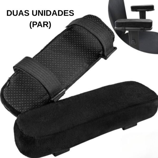Par de Almofadas para Apoio de Braço Cadeira Escritório Gamer Antebraço Encosto Ergonômico - Imagem 5